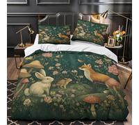 Camino forestal Funda de Edredón Juego de 3 Piezas Suave Estampado 3D Cremallera Oculta incluye Fundas de Almohada Naturaleza Paisaje escénico Funda Edredon for Adolescentes Super king（260x220cm）