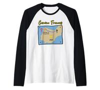 Camino Frances 2026 Santiago de Compostela Mujer Peregrina Mapa Camiseta Manga Raglan