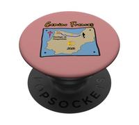 Camino Frances 2026 Santiago de Compostela Mujer Peregrina Mapa PopSockets PopGrip Adhesivo