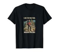 Camino Inca Machu Picchu Senderismo S-America Trekking Camiseta gráfica económica, Hombre, Negro, M