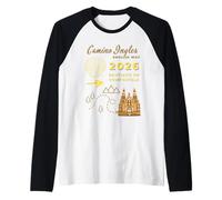 Camino Inglés 2026 Santiago de Compostela Camiseta Manga Raglan