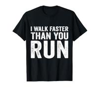 Camino más rápido de lo Que corres Motivación Maratón Broma Camiseta gráfica económica
