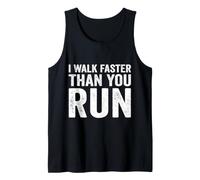 Camino más rápido de lo Que corres Motivación Maratón Broma Camiseta sin Mangas