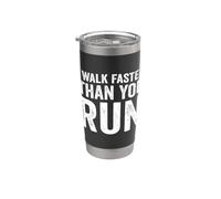 Camino más rápido de lo que corres Motivación Maratón Broma Vaso térmico de acero inoxidable de doble pared