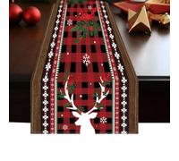 Camino Mesa Lino Navideño Camino Mesa Hombre Jengibre Decoración Hogar Navideño para Ama Casa Decoración Hogar Organizador Fiestas Entusiasta Planificador Reuniones Anuales Empresa (Elk)