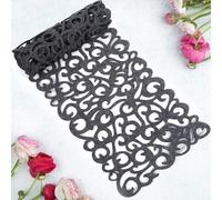 Camino Mesa Moderno Rectángulo, Tapete Mesa Comedor Fieltro Lavable con Diseño Floral Hueco Vintage, Manteles Individuales Gray para Decoración Hogar, Patio, Fiesta, Boda, Restaurante (109 x 29 cm)