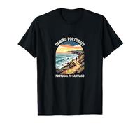 Camino Portugal a Santiago Ruta de Senderismo Peregrino Camiseta