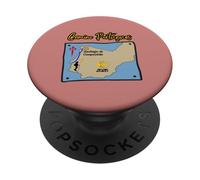 Camino Portugues 2026 Santiago Compostela Mujer Peregrina Mapa PopSockets PopGrip Adhesivo
