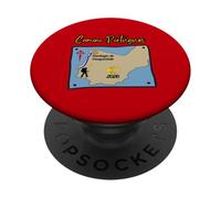Camino Portugues 2026 Santiago de Compostela Peregrino Mapa PopSockets PopGrip Adhesivo