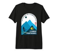 Camino Portugues Bicicleta Mujer Santiago de Compostela 2026 Camiseta Premium
