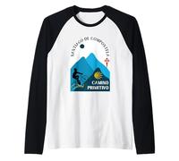 Camino Primitivo Hombre Bicicleta Santiago de Compostela 2026 Camiseta Manga Raglan