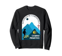 Camino Primitivo Mujer Caminando Santiago de Compostela 2026 Sudadera