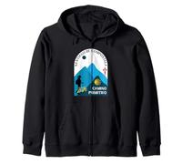 Camino Primitivo Mujer Caminando Santiago de Compostela 2026 Sudadera con Capucha