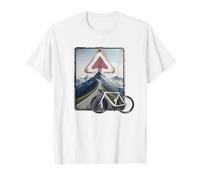 CAMINO RECTO DIRECTO A LAS MONTAÑAS - SEÑAL DE BICICLETA Camiseta
