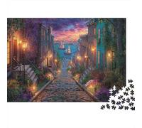 Camino romántico del Puerto Juego De Rompecabezas 3D De Papel 38x26cm/1000pcs, - Educativo Y Creativo, Antistrés Y Decoración Original, Regalo Genial para Todos