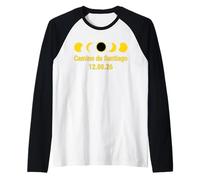 Camino Total Eclipse Solar Camino de Totalidad - Tops & Stuff Camiseta Manga Raglan