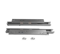 Caminos de cajón bajo el suelo con cierre suave de 40 kg de capacidad, guías de operación suaves y silenciosas, montaje en suelo, acabado plateado, 250 mm, ideal para soluciones de almacenamiento de