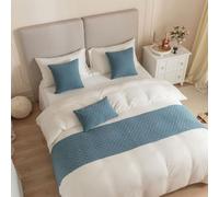 Caminos De Cama, Corredores De Cama De Doble Cara Engrosados con Diamantes De Terciopelo Holandés Nórdico For Pies De Cama, Corredores De Cama Y Bufandas De Protección For La Habitación De Bodas