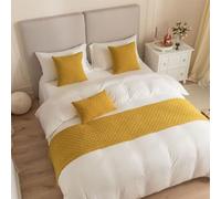 Caminos De Cama, Corredores De Cama De Doble Cara Engrosados con Diamantes De Terciopelo Holandés Nórdico For Pies De Cama, Corredores De Cama Y Bufandas De Protección For La Habitación De Bodas