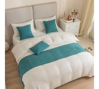 Caminos De Cama, Corredores De Cama De Doble Cara Engrosados con Diamantes De Terciopelo Holandés Nórdico For Pies De Cama, Corredores De Cama Y Bufandas De Protección For La Habitación De Bodas