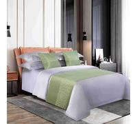 Caminos De Cama De Lujo para Hoteles Tamaño King/Queen - Corredor De Cama Suave con Protector Toalla Decorativa para El Pie De Cama para El Hogar, Hotel, Apartamento-Green||50x240cm(1.8m Bed)