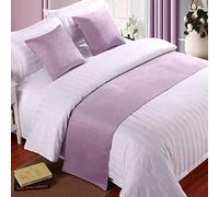 Caminos de cama de matrimonio, decoración de terciopelo suave, funda de cama de lujo, color morado, para pies de cama, bufanda, toalla para hotel, dormitorio, sala de boda, 210 x 50 cm