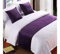 Caminos de cama doble, funda de cama de terciopelo suave, funda de ropa de cama, colcha de lujo para pie de cama, bufanda, toalla de extremo de cama para hotel, dormitorio, sala de boda, 210 x 50 cm