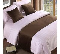 Caminos de cama individuales de terciopelo suave para decoración de cama, colcha de lujo marrón para pies de cama, bufanda, toalla para hotel, dormitorio, sala de boda, 180 x 50 cm