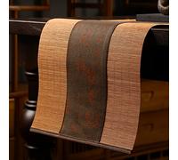 Caminos de mesa Camino De Mesa Con Estampado De Bambú Natural Con Respaldo Antideslizante, Tapete De Camino De Mesa Tejido A Mano Natural Para Mesa De Comedor, Casa De Té, Fácil De Limp(Size:40×300cm)