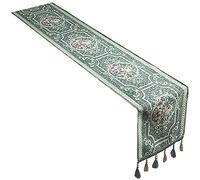 Caminos de Mesa Estilo Europeo Jacquard Tabla Cubierta Cuna Toalla Mesa Café Corredor para Uso Diario(33x270cm)