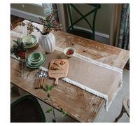 Caminos de Mesa rústicos Yute con Encaje Vintage for Bodas, Acción Gracias, Fiestas Navidad, decoración(Style2,30x275cm)