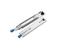 Caminos de metal resistentes para cajones, extensión completa, rodamiento de bolas, montaje lateral, ultra silenciosos, de 50 a 60 pulgadas de longitud, perfecto para un funcionamiento suave del cajón
