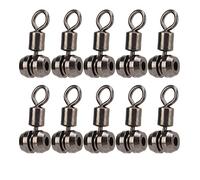 Caminos de pesca de 3 vías, 10 pcs t giran latón triple rotación, conectores de pesca de línea cruzada para ángulo de agua salada de agua dulce, accesorios de ángulo giratorio (grande)