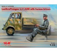 Camión 3,5t Ahn Con Conductores Alemanes 1:35 Kit De Modelo De Plástico ICM