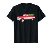 Camión agrícola de los años 70 Cargado con árbol de Navidad Camiseta