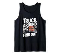 Camión Alrededor y descúbrelo, Camionero Divertido Camiseta sin Mangas