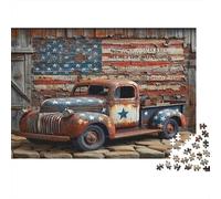 Camión Americano Oxidado Puzzle Mil Piezas para Jóvenes +14 Idea De Regalo Juego De Lógica Polvo Cartón Resistente 70x50cm/1000pcs