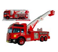 Camión bomberos grande cm 30 con movimiento embrague escalera extensible y giratoria 360° camión bomberos juguete grande para niños paquete en cúpula vehículo de emergencia bomberos juguete