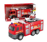 Camión Bomberos Luces y Sonidos Camión Bomberos Juguete Grande para Niños con Movimiento de Embrague Luces Intermitentes y Sirenas Vehículo Juguete de Emergencia