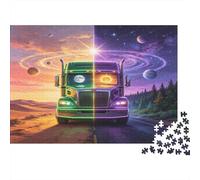 Camión Colorido Puzzle de 1000 Piezas Papel Puzzle para Adultos Escena de Galaxia Carretera Juego de Puzzle 1000 Piezas Familia Relajación Enfoque Regalo Decoración 70x50cm/1000pcs