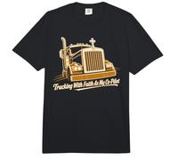 Camión con fe como mi co-piloto Christian Comfort Colors Adult Heavyweight T-Shirt
