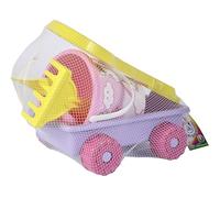 Camión de Arena con diseño de Unicornio, 31 cm de Largo, 6 Piezas, Cubo, Carro, Pala, rastrillo, 1 Molde de Arena