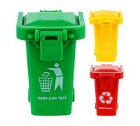Camión de basura de juguetes: mini contenedor de reciclaje, juego de clasificación para gestión de residuos, contenedor educativo de escritorio para niños aprender, jugar en el aula, actividades