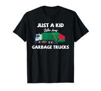Camión de Basura Niño Amante Corazón Cita Reciclaje Camión Arte Camiseta