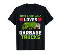 Camión de Basura Niño Amante Corazón Cita Reciclaje Camión Arte Camiseta