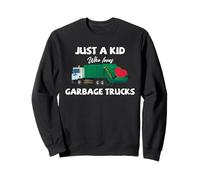 Camión de Basura Niño Amante Corazón Cita Reciclaje Camión Arte Sudadera
