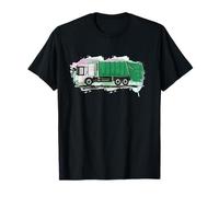 Camión de Basura Pintura de Acuarela Splash Reciclaje Arte Camiseta