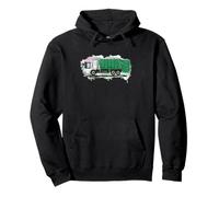 Camión de Basura Pintura de Acuarela Splash Reciclaje Arte Sudadera con Capucha