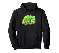 Camión de Basura Pintura de Acuarela Splash Reciclaje Arte Sudadera con Capucha