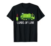 Camión de Basura Valentine Loads of Love Reciclaje Vehículo Camiseta